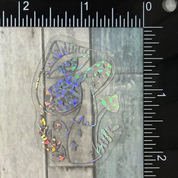 🌀10/$10🌀 Silver Translucent Holographic Waterproof Vinyl Sticker Decal - Picture 1 of 1